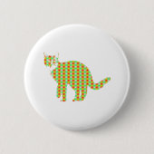 Patterned Cat Ronde Button 5,7 Cm (Voorkant)