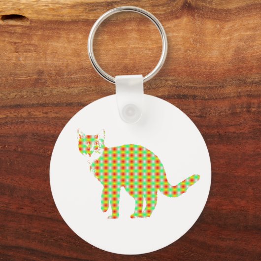 Patterned Cat Sleutelhanger (Voorkant)