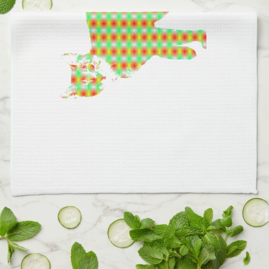 Patterned Cat Theedoek (Gevouwen)