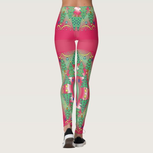 Patterned Christmas Leggings (Achterkant)