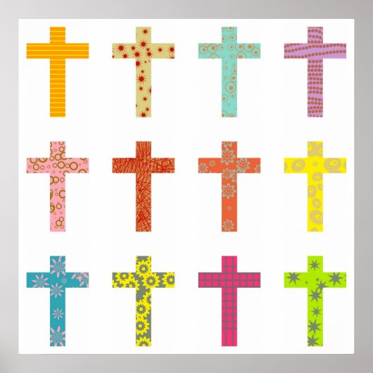 Patterned Cross Poster (Voorkant)