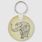 Patterned Elephant Sleutelhanger (Voorkant)
