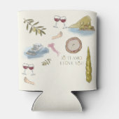 Patterned Lake Como huwelijksgunst Koeler 3 (Achterkant)