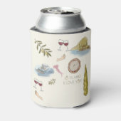 Patterned Lake Como huwelijksgunst Koeler 3 (Blikje Achterkant)