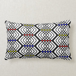 Patterned Lumbar Pillow Kussen