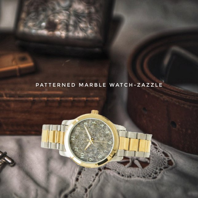 Patterned Marble Horloge (Creator heeft geüpload)