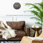 Patterned Marble Ronde Klok