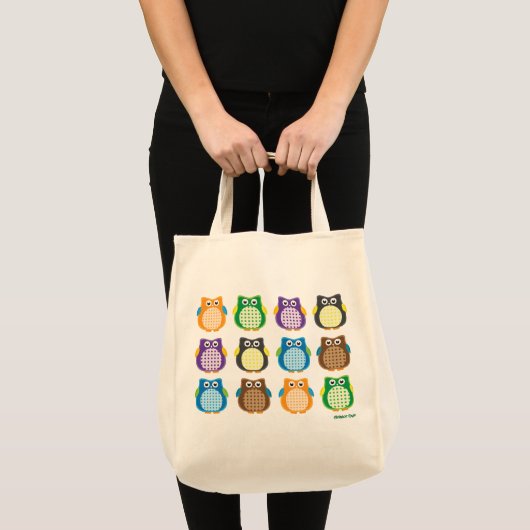 Patterned Owls Tote Bag (Voorkant (product))