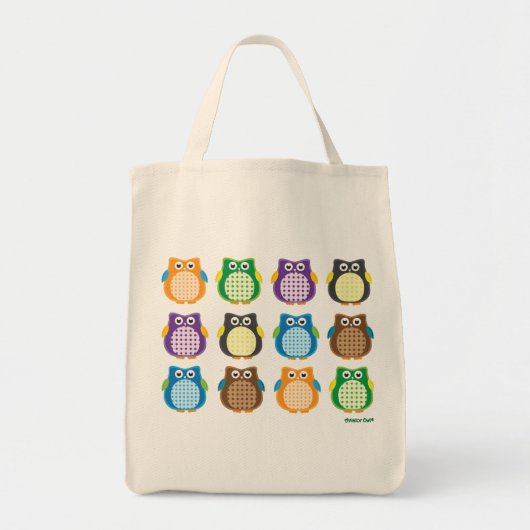 Patterned Owls Tote Bag (Voorkant)