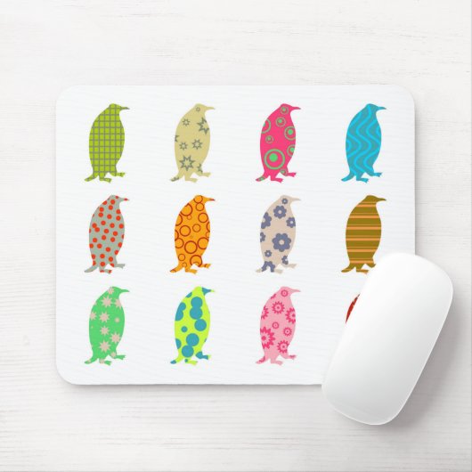 Patterned Penguins Muismat (Met muis)