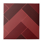 Patterned Red Burgundy Herringbone Tegeltje (Voorkant)