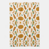 Patterned rug designs with a rustic bakery theme theedoek (Verticaal)