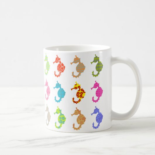 Patterned Seahorse Koffiemok (Rechts)