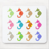 Patterned Seahorse Muismat (Voorkant)