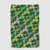 Patterned Shamrocks Golfhanddoek (Voorkant)