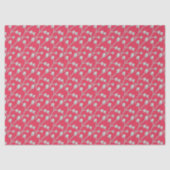 Patterned Silver-Grey Foliage on Bright Pink Red Tissuepapier (Voorkant)