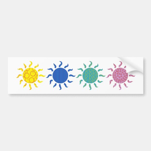 Patterned Suns Bumpersticker (Voorkant)