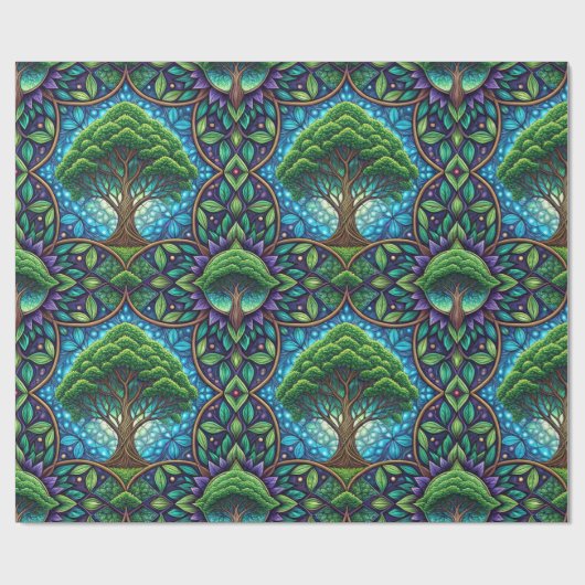 Patterned wrapping paper with vibrant green cadeaupapier (Vlak)