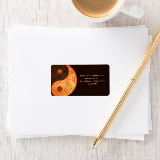 Patterned Yin Yang Gold Etiket (Insitu)