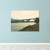 Patterson Bridge, Gold Beach, Oregon Canvas Afdruk (Insitu (Houten vloer))