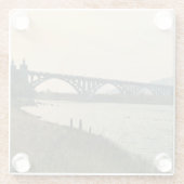 Patterson Bridge, Gold Beach, Oregon Glazen Onderzetter (Achterkant)