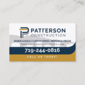 Patterson Construction COS visitekaartjes josh (Voorkant)