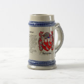 Patterson Family Crest Ceramic Stein Bierpul (Voorkant rechts)