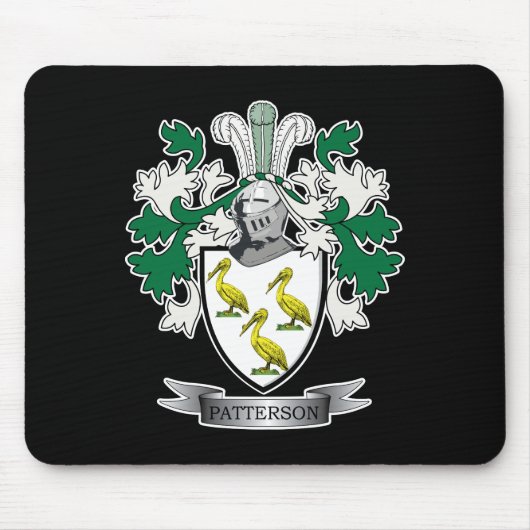 Patterson Family Crest Coat of Arms Muismat (Voorkant)