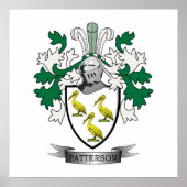 Patterson Family Crest Coat of Arms Poster (Voorkant)