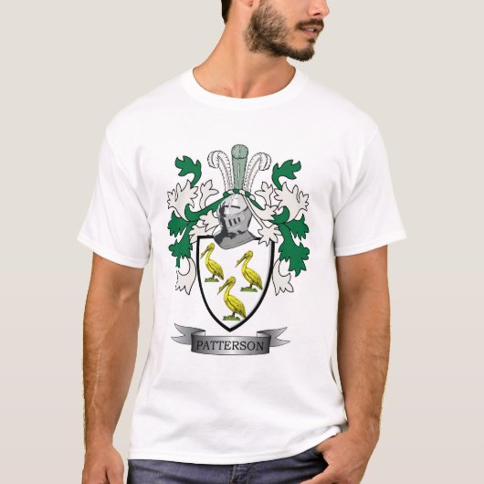 Patterson Family Crest Coat of Arms T-shirt (Voorkant)