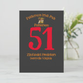 Patterson Irish Pub Zinfandel Predators Berryville Kaart (Staand voorkant)