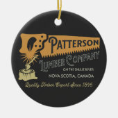 Patterson Lumber Company Nova Scotia Shulie River Keramisch Ornament (Voorkant)