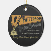 Patterson Lumber Company Nova Scotia Shulie River Keramisch Ornament (Links)