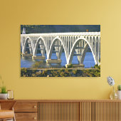 Patterson Memorial Bridge Highway 101 over Canvas Afdruk (Insitu (Woonkamer))
