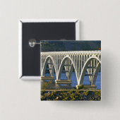 Patterson Memorial Bridge Highway 101 over Vierkante Button 5,1 Cm (Voorkant /achterkant)