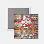 PATTERSON'S MALIGNE CLOWN TIKI BAR BERRYVILLE VA MAGNEET (Voorkant / Achterkant)