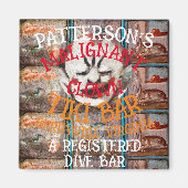 PATTERSON'S MALIGNE CLOWN TIKI BAR BERRYVILLE VA MAGNEET (Voorkant)