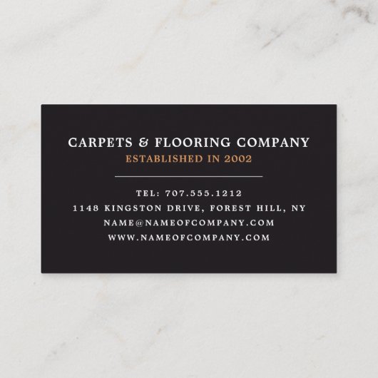 Pattertapijt, tapijtlaag, Fitter Visitekaartje (Achterkant)