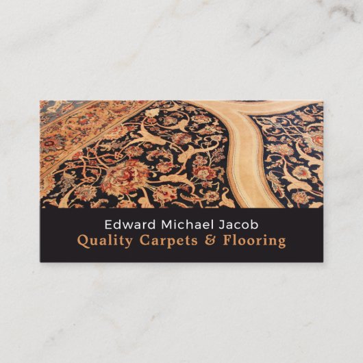 Pattertapijt, tapijtlaag, Fitter Visitekaartje (Voorkant)