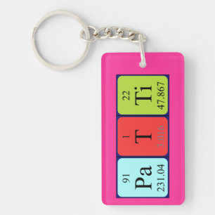 Patti periodieke lijstnaam - het sleutelwoord sleutelhanger