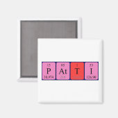 Patti periodieke lijstnaam magnet (Voorkant / Achterkant)