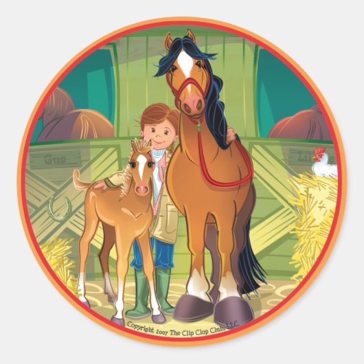 Patti & Pokey Ronde Sticker (Voorkant)