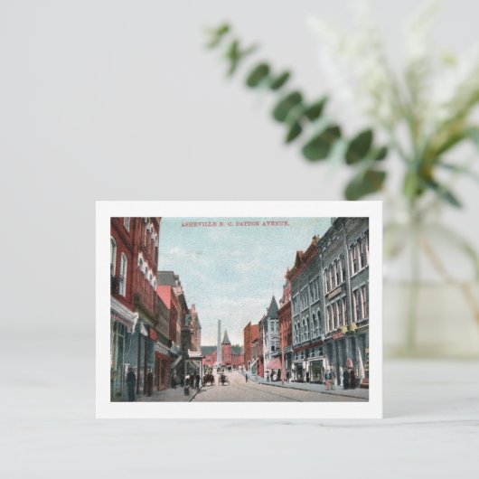 Patton Ave., Asheville, North Carolina  Briefkaart (Staand voorkant)