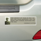 Patton Bumpersticker (Op auto)