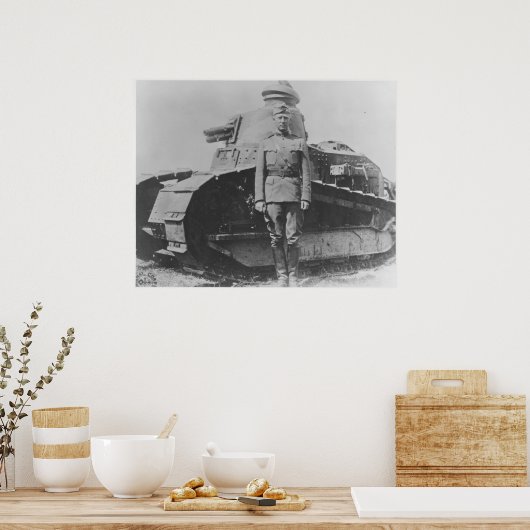 Patton de Tank Commandant Poster (Keuken)