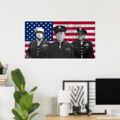 Patton, Eisenhower en Doolittle Poster (Thuiskantoor)
