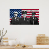 Patton, Eisenhower en Doolittle Poster (Keuken)
