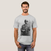 Patton en quote - grijs t-shirt (Voorkant volledig)