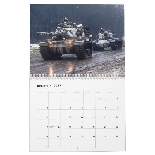 Patton Tank Agenda Kalender (Jan 2027)