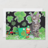 Patton's St. Patrick's Day Cat/Kitten-Flat Kaart (Voorkant)